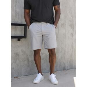 Grand Slam Golf Shorts Men 33 Gray Performance Stretch Flat Front Casual